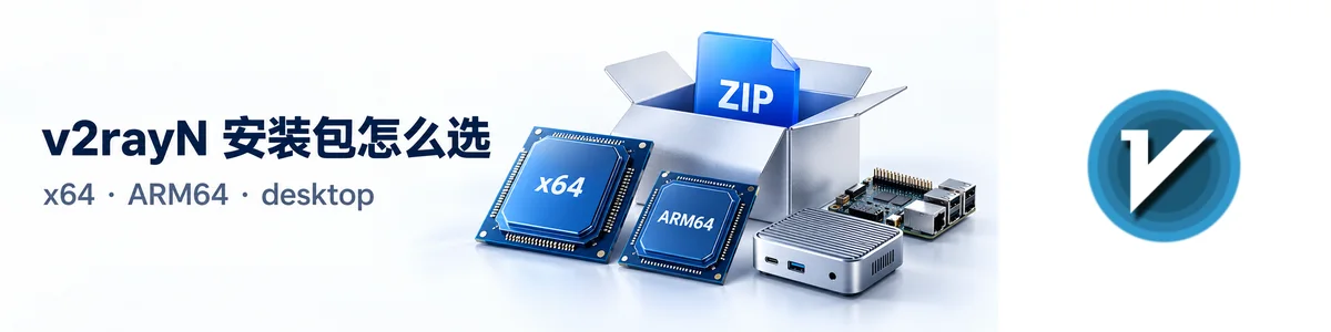 v2rayN Windows安装包选择与解压运行